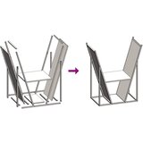  Stalak za drva bijela 69,5x35x81 cm hladno valjani čelik | shoptok.hr