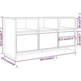 TV omarica dimljeni hrast 102x37,5x52,5 cm iverna plošča, (20732115) | Shoptok.si