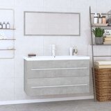vidaXL 3-dijelni set kupaonskog namještaja siva boja betona | shoptok.hr