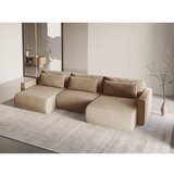 Cosmopolitan Design Svjetlo smeđa baršunasti sklopiva/s prostorom za odlaganje kutna garnitura (u obliku slova "U") Belfast – | shoptok.hr