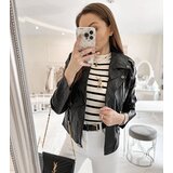 Gemre Black faux leather biker jacket Tricia | Shoptok.si