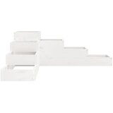  Vrtna sadilica s 4 razine 106x104,5x36 cm bijela od borovine | shoptok.hr