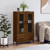 vidaXL Visoka omara rjavi hrast 69,5x31x115 cm inženirski les Cene