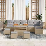  Set vrtnih sofa s jastučićima Bež Poli ratan Akacija Dvosjedna vrtna sofa s pohranom i jastučićima Bež Poli ratan 4-dijelni se | shoptok.hr