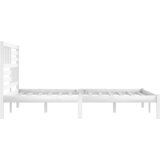  Okvir za krevet od masivne borovine bijeli 200 x 200 cm | shoptok.hr