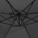 Konzolni suncobran s LED svjetlima i čeličnom šipkom 300 cm | shoptok.hr