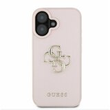 Guess PU Grained 4G Metal Logo Zadní Kryt pro iPhone 16 Pink Ovitek za telefon Vijolična | Shoptok.si