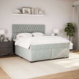 vidaXL Krevet s oprugama i madracem svjetlosivi 180x200 cm baršunasti | shoptok.hr