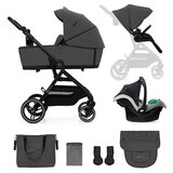 Kinderkraft dječja kolica Yoxi MINK PRO 3u1, Moonlight Grey | shoptok.hr
