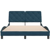  Okvir za krevet bez madraca plavi 140 x 190 cm baršunasti | Eponuda.ba