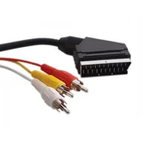 audio i video kabel (2m, scart na 3x rca (činč), crni)