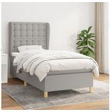 Okvir kreveta s oprugama i madrac svjetlosivi 80x200cm tkanina | shoptok.hr
