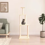 vidaXL Penjalica za mačke sa stupovima za grebanje krem 149 cm