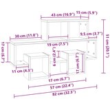  Zidne police u obliku automobila boja betona 82x15x51 cm drvene | shoptok.hr