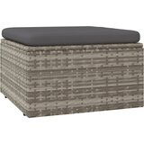 Maison Chic Vrtni stolček - Vrtni stoli za noge z blazino siv 55x55x30 cm poli ratan JS1035, (21878069) | Shoptok.si