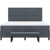  Krevet s opruga kutije Tamno siva 200 x 180 cm Baršun | shoptok.hr