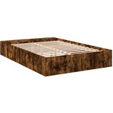  Posteljni okvir dimljeni hrast 135x190 cm inženirski les | Shoptok.si