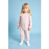 Defacto Baby Girl Newborn Crinkle Fabric Long Sleeve Jumpsuit