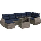  8-dijelni set vrtnih sofa od poliratana s jastucima sivi bagrem | shoptok.hr