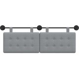  Držeće uzglavlje Zidne Svijetlo siva 150 x 55 x 5 cm tkanina - Svjetlosiva 140 cm bez LED | shoptok.hr