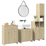 Maison Chic Kopalniški sestavi - Kopalniška garnitura 4-delna sonoma hrast inženirski les, (21787266) | Shoptok.si