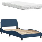  Krevet s madracem Hanko plavi 100 x 200 cm od tkanine | shoptok.hr