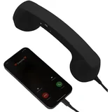 Retro telefonska slušalka USB-C z gumbom za klice | RETOTALK Črna, (5000203200)
