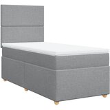  Box spring krevet s madracem svjetlosivi 90x190 cm od tkanine | shoptok.hr