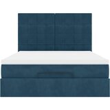 Otomanski krevet s madracem&LED tamnoplavi 140x190cm baršunasti | shoptok.hr