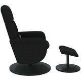  Masažni naslanjač s oporo za noge črn žamet | Shoptok.si