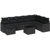 Set sofe 9 kom. Crna poliratan | shoptok.hr