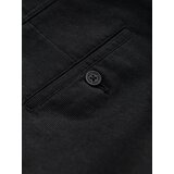 Ombre Men's classic chino pants with fine texture - black | ePonuda.com