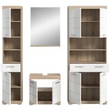 MID.YOU Kopalnica Lambada, Barva Hrasta, Bela, 4-Delna | Shoptok.si