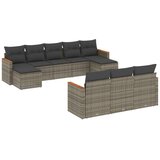  10-dijelni set vrtnih sofa od poliratana s jastucima sivi | shoptok.hr