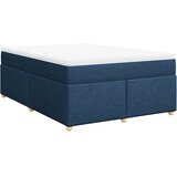  Krevet s oprugama i madracem plavi 140 x 190 cm od tkanine | shoptok.hr
