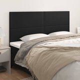 vidaXL Posteljno vzglavje 4 kosa črn 100x5x78/88 cm umetno usnje Cene
