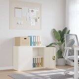 vidaXL arhivska omara bela 90x40x70 cm jeklo | Shoptok.si