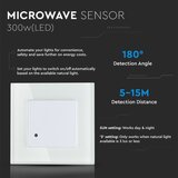 Mikrotalasni senzor pokreta 180° 300W/230V beo | Eponuda.com