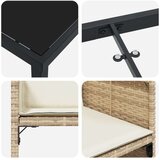 vidaXL Set vrtne stolice s jastučićima Bež PE ratan | shoptok.hr