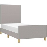  Za krevet s uzglavljem svjetlosivi 80 x 200 cm od tkanine | shoptok.hr