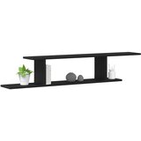  Polica za TV koja se montira na zid Crni hrast 125 x 18 x 23 cm | shoptok.hr