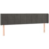  Posteljno vzglavje temno sivo 203x16x78/88 cm žamet, (20953328) | Shoptok.si