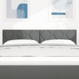 vidaXL LED vzglavnica diamantnih blokov temno siva 144 cm tkanina | Shoptok.si