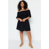 Trendyol Curve Plus Size Dress - Black - Skater Cene