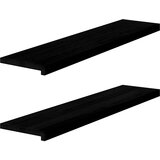 vidaXL Okenske police 2 kosa temno rjava 110x30x2 cm trdna hrastovina Cene