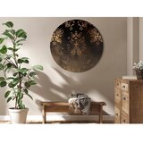  Okrugla slika - Baroque Ornaments in Patinated Gold and Browns: Retro Motif 60x60 | shoptok.hr