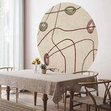  Okrugla fototapeta - Lines and shapes – bead labyrinth on a pale washed background 230x230 | shoptok.hr