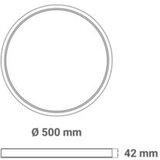 Greentech Okrugla stropna LED svjetiljka CLE-50W (50 W, Ø x V: 50 cm x 42 mm, Drvo, Bijela, Topla bijela) Cijene