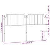  Metalno zamjensko uzglavlje bijelo 200 cm | shoptok.hr
