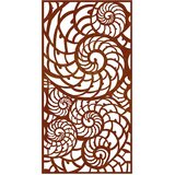  Vrtni zidni ukras 105 x 55 cm čelik COR-TEN s uzorkom školjki | shoptok.hr
